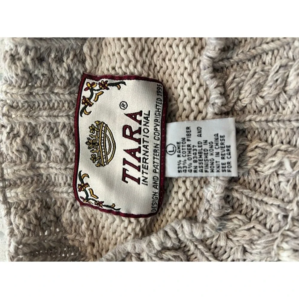 Grannycore Mock Neck Fair Isle Knit‎ Sweater Tunic Women's Size L